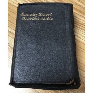 Antique 1901 Sunday School Scholar’s Bible Thomas Nelson & Sons READ